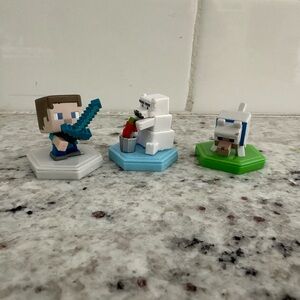 Minecraft Action Figure Set - Blue, White, Green